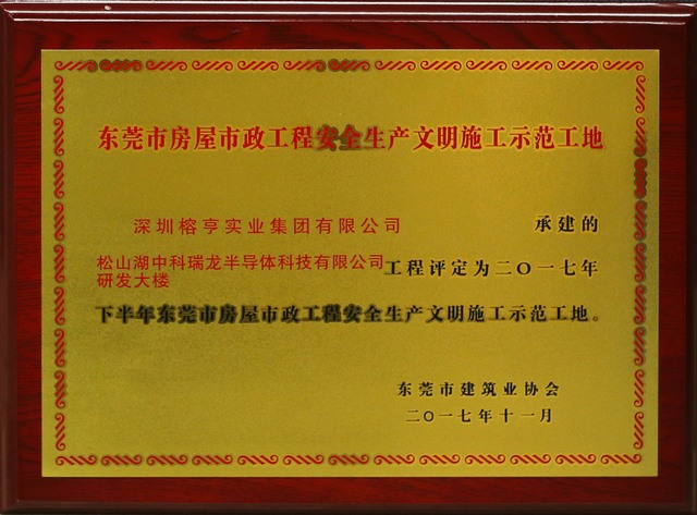 松山湖中科瑞龙示范工地